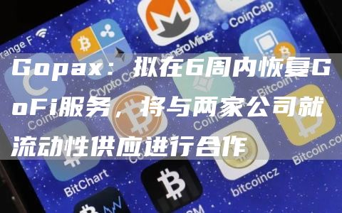 Gopax:拟在6周内恢复GoFi服务,将与两家公司就流动性供应进行合作-链答网