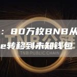 数据：80万枚BNB从Binance转移到未知钱包-链答网