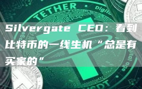 Silvergate CEO：看到比特币的一线生机“总是有买家的”-链答网