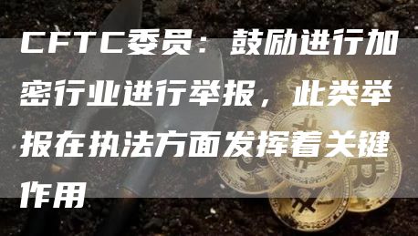 CFTC委员:鼓励进行加密行业进行举报,此类举报在执法方面发挥着关键作用-链答网