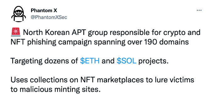 慢雾安全：朝鲜APT组织对NFT用户大规模钓鱼分析-链答网