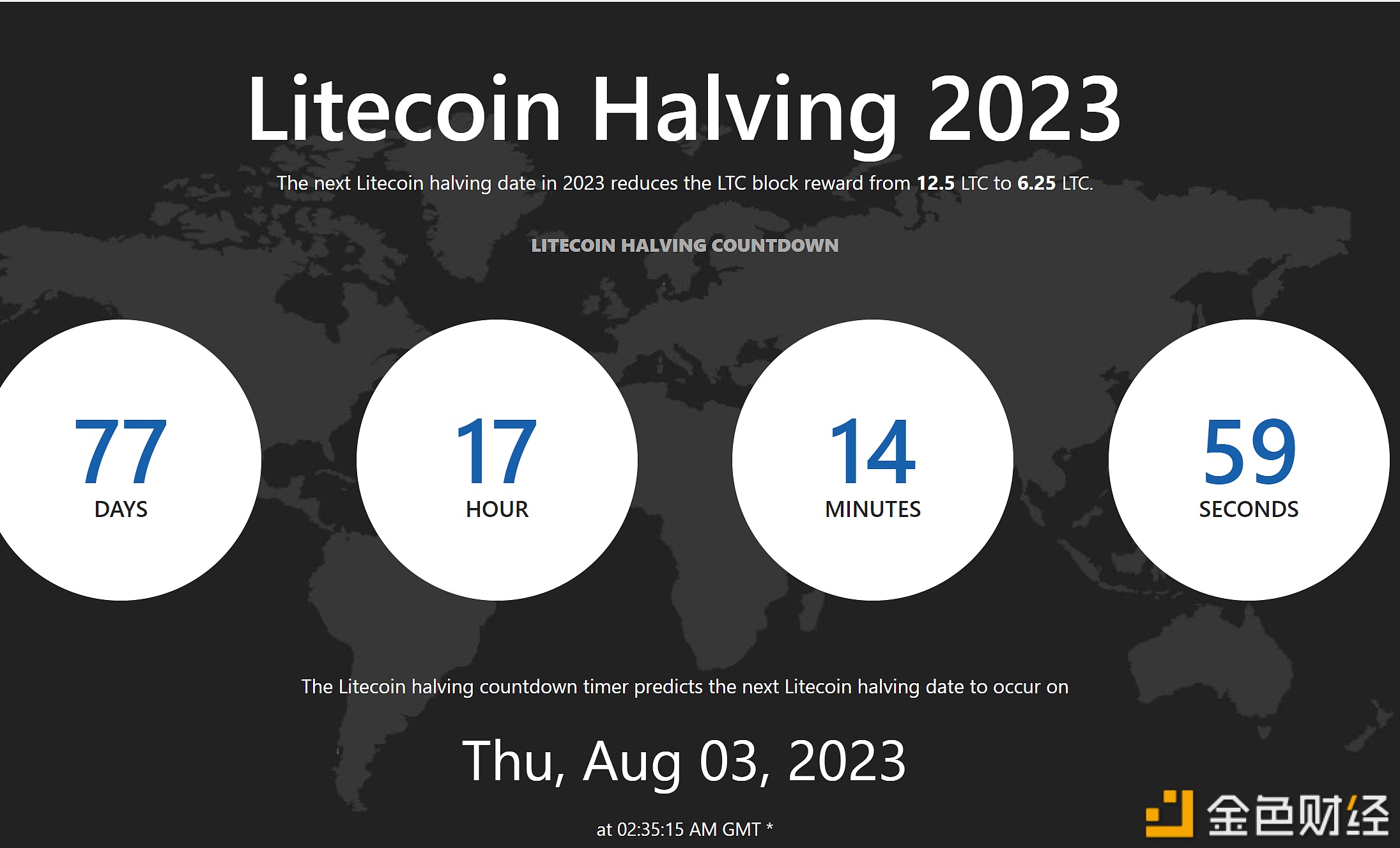 莱特币区块奖励预计将于8月3日减半，已剩余不足78天-链答网